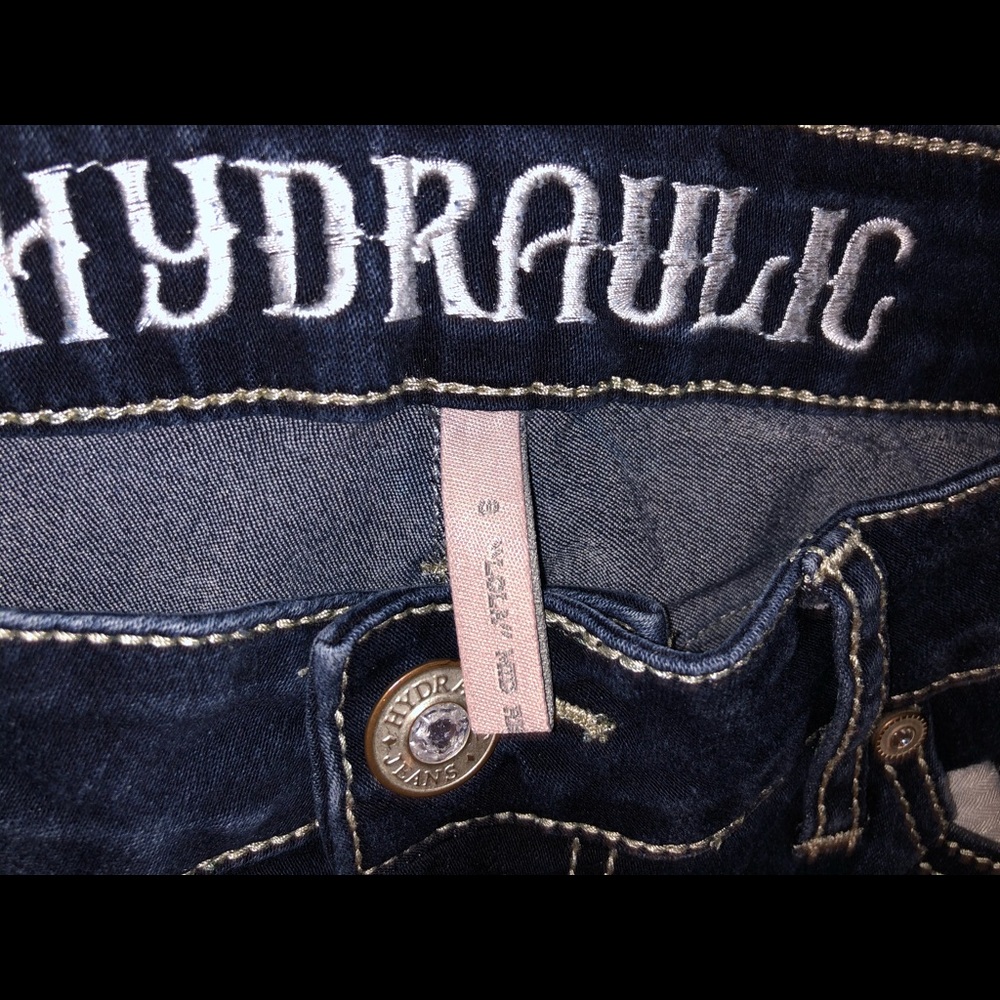 Hydraulic dark wash jeans